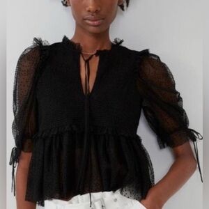 Zara Sheer Blouse Size XS